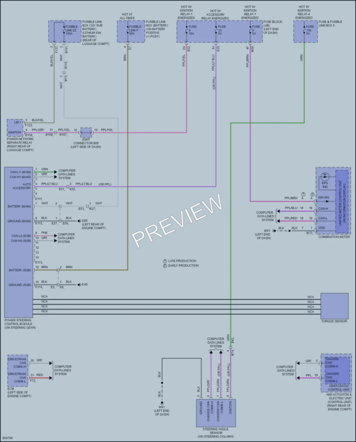 2025 Nissan Rogue Electronic Power Steering wiring diagram preview