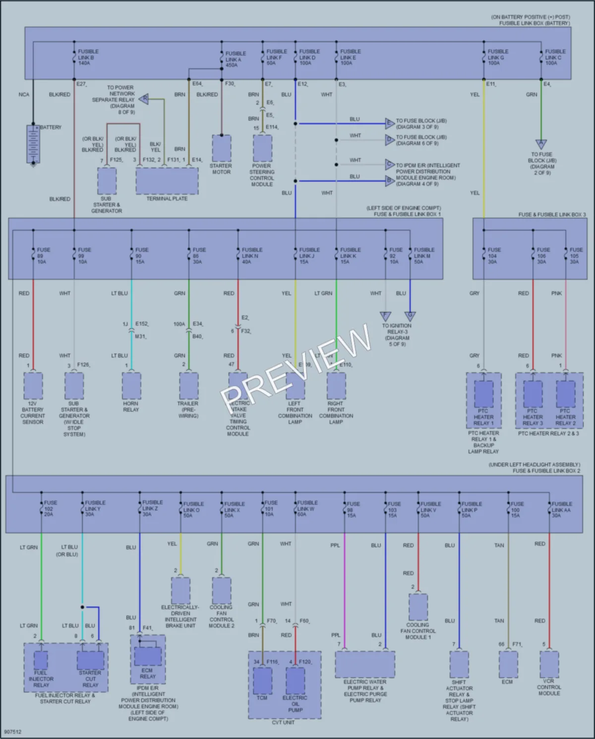 2025 Nissan Rogue Power Distribution wiring diagram preview