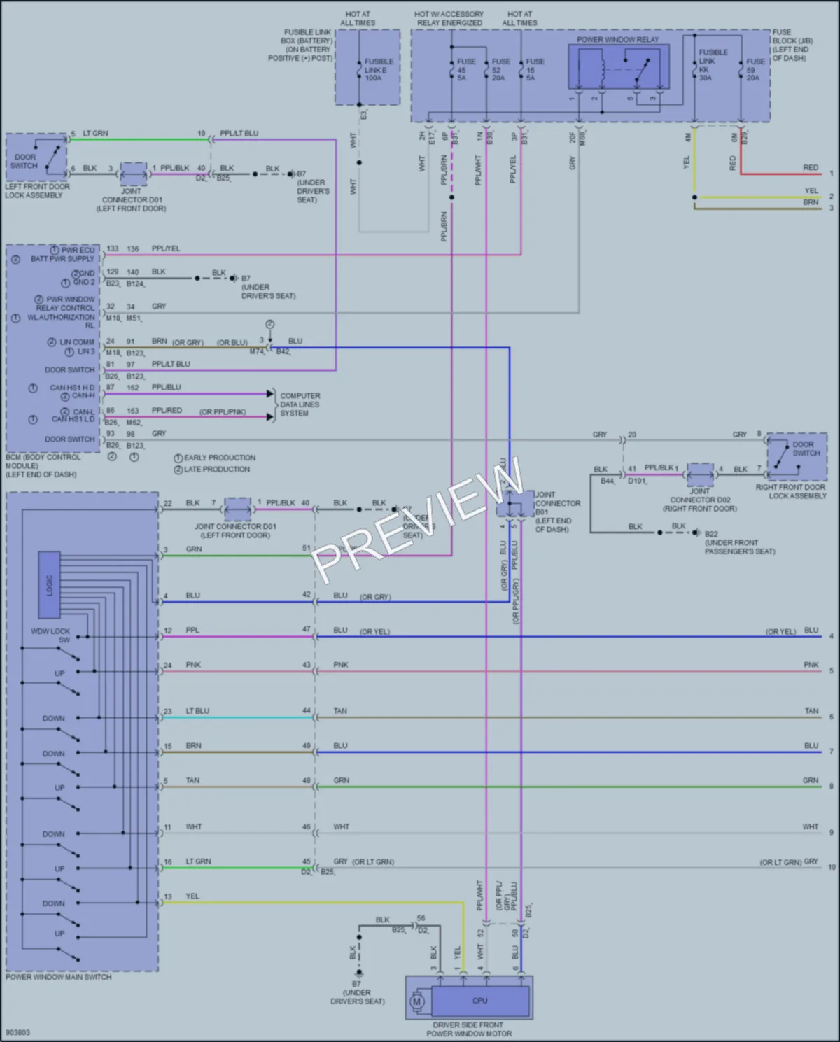 2025 Nissan Rogue Power Windows wiring diagram preview