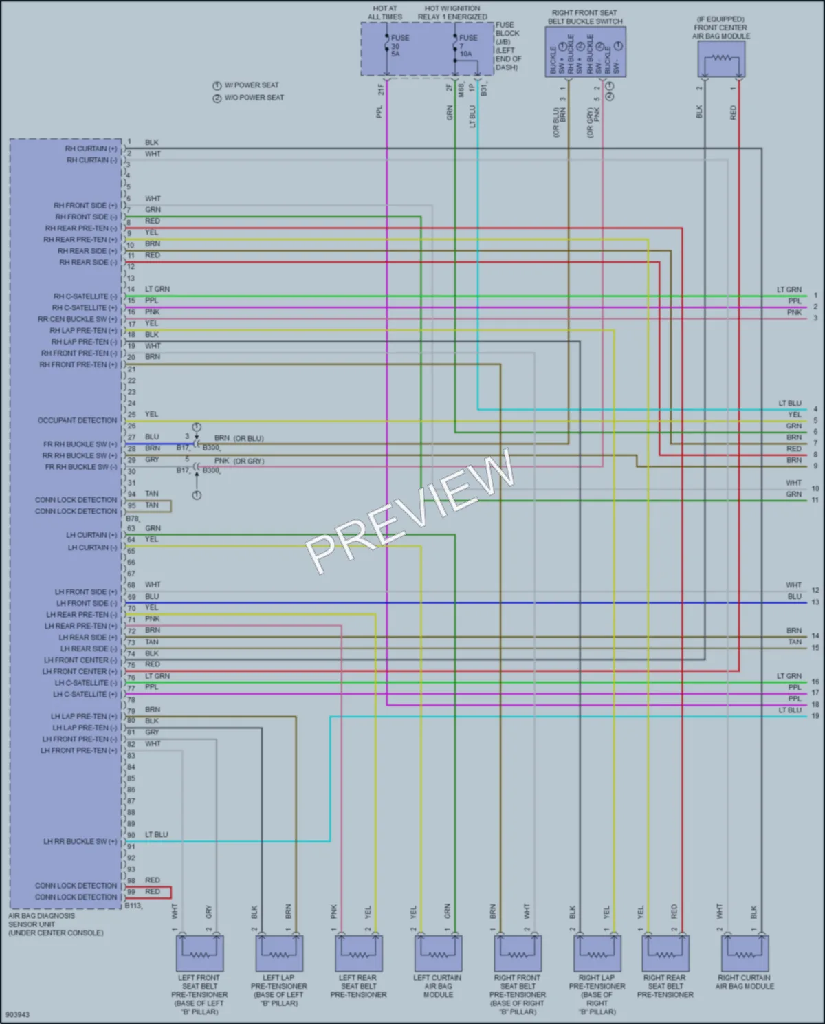 2025 Nissan Rogue Supplemental Restraints wiring diagram preview
