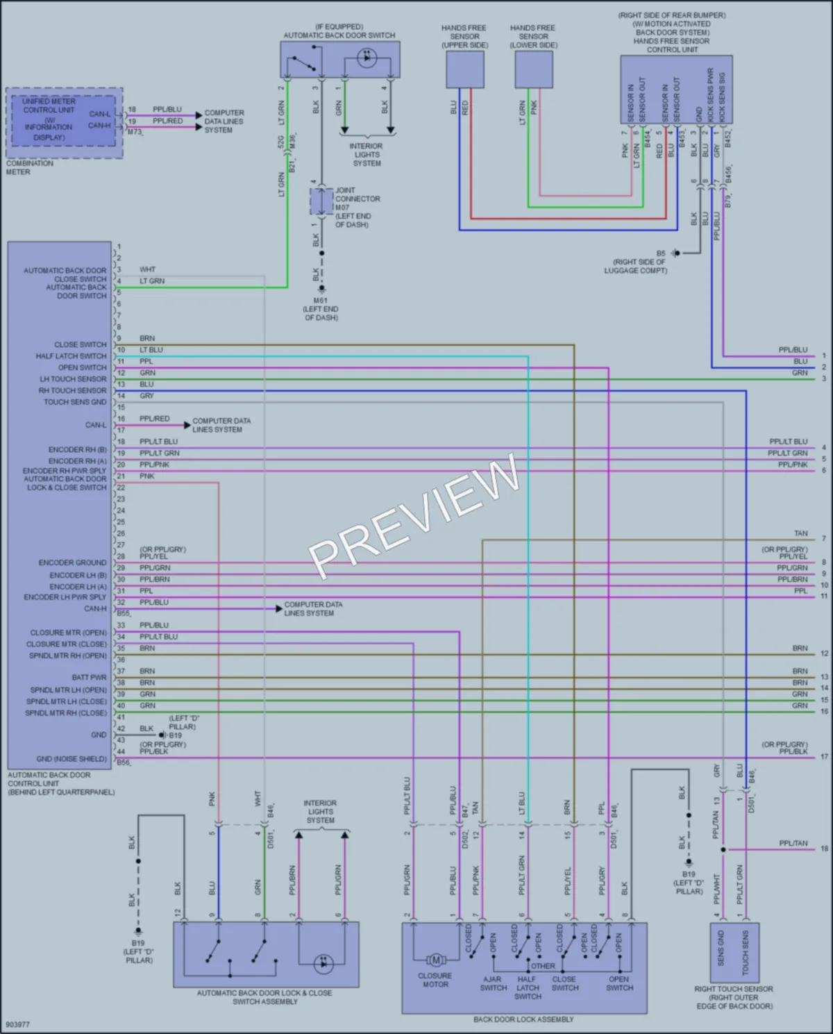 2025 Nissan Rogue Trunk Tailgate Fuel Door wiring diagram preview