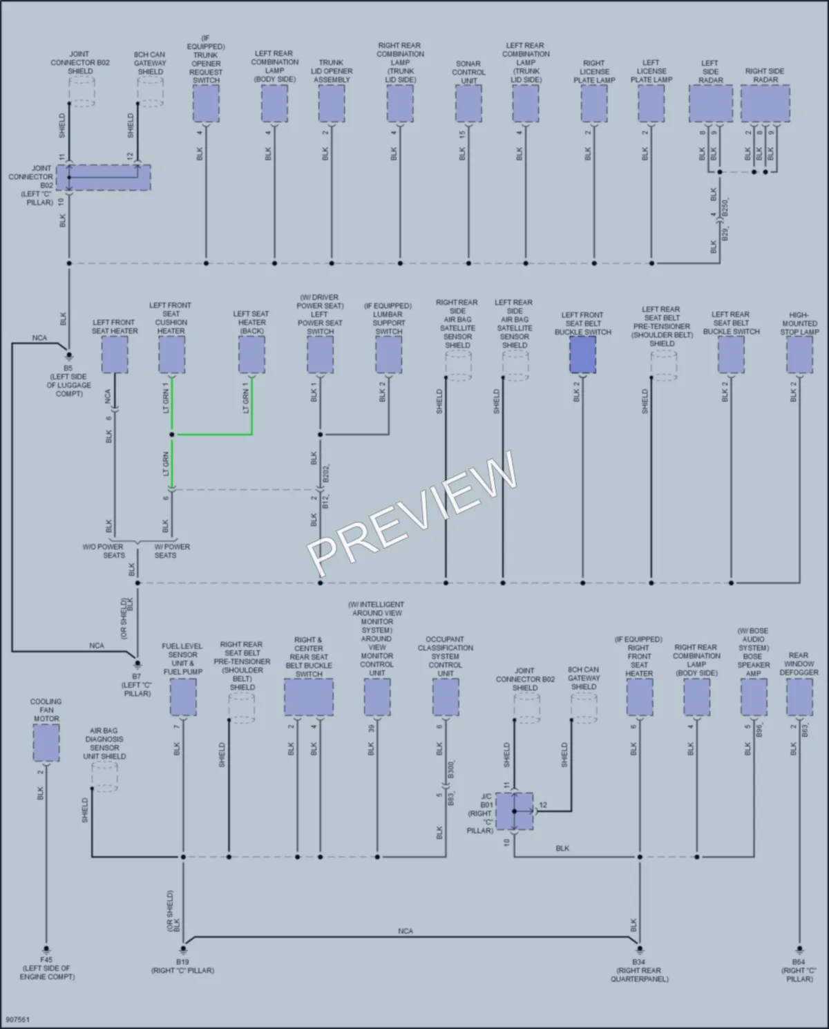 2025 Nissan Sentra Ground Distribution wiring diagram preview