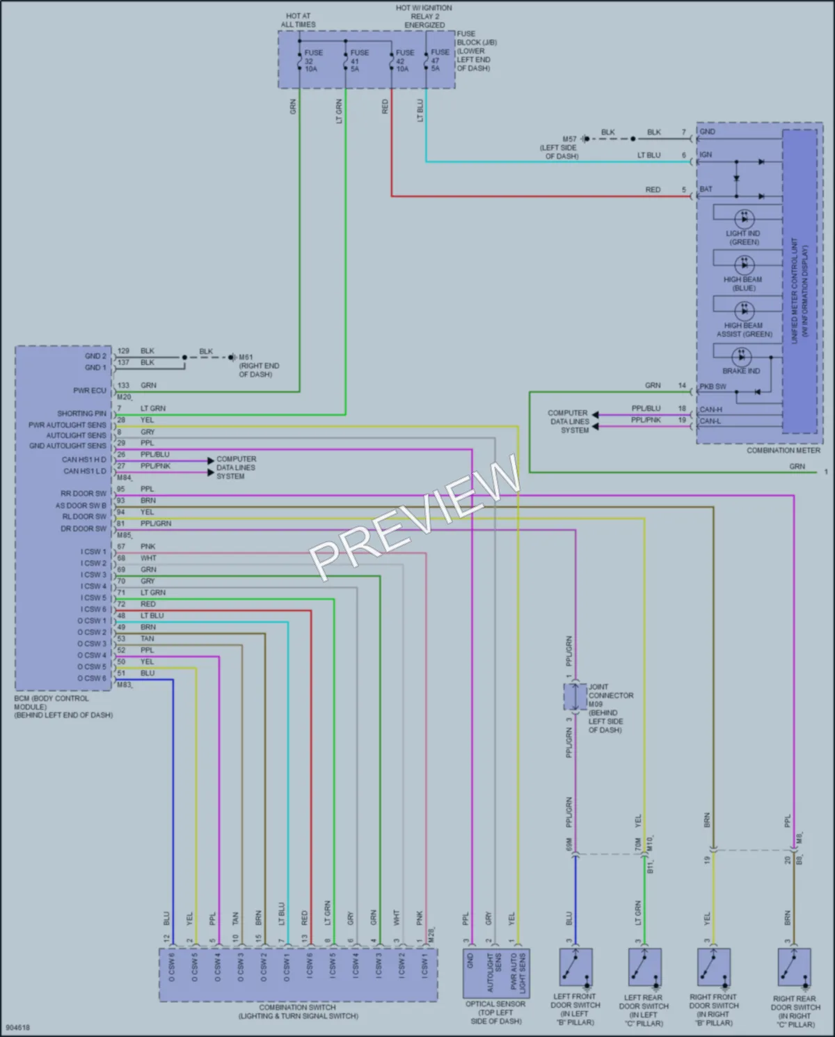 2025 Nissan Sentra Headlights wiring diagram preview