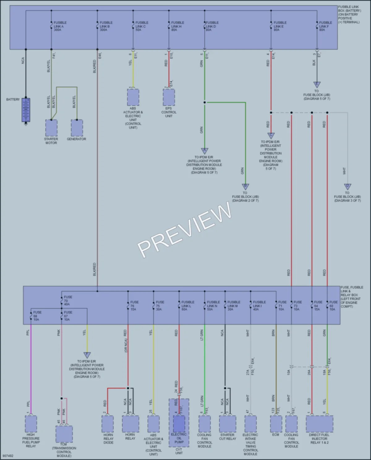 2025 Nissan Sentra Power Distribution wiring diagram preview