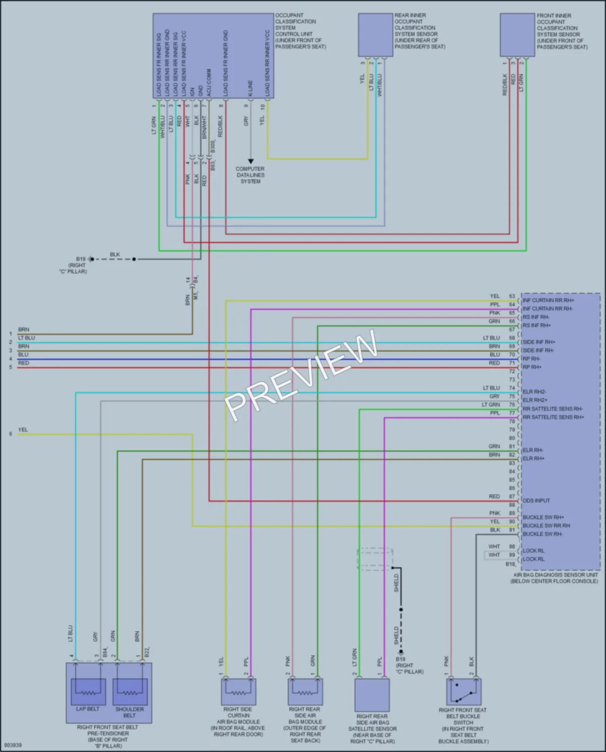 2025 Nissan Sentra Supplemental Restraints wiring diagram preview