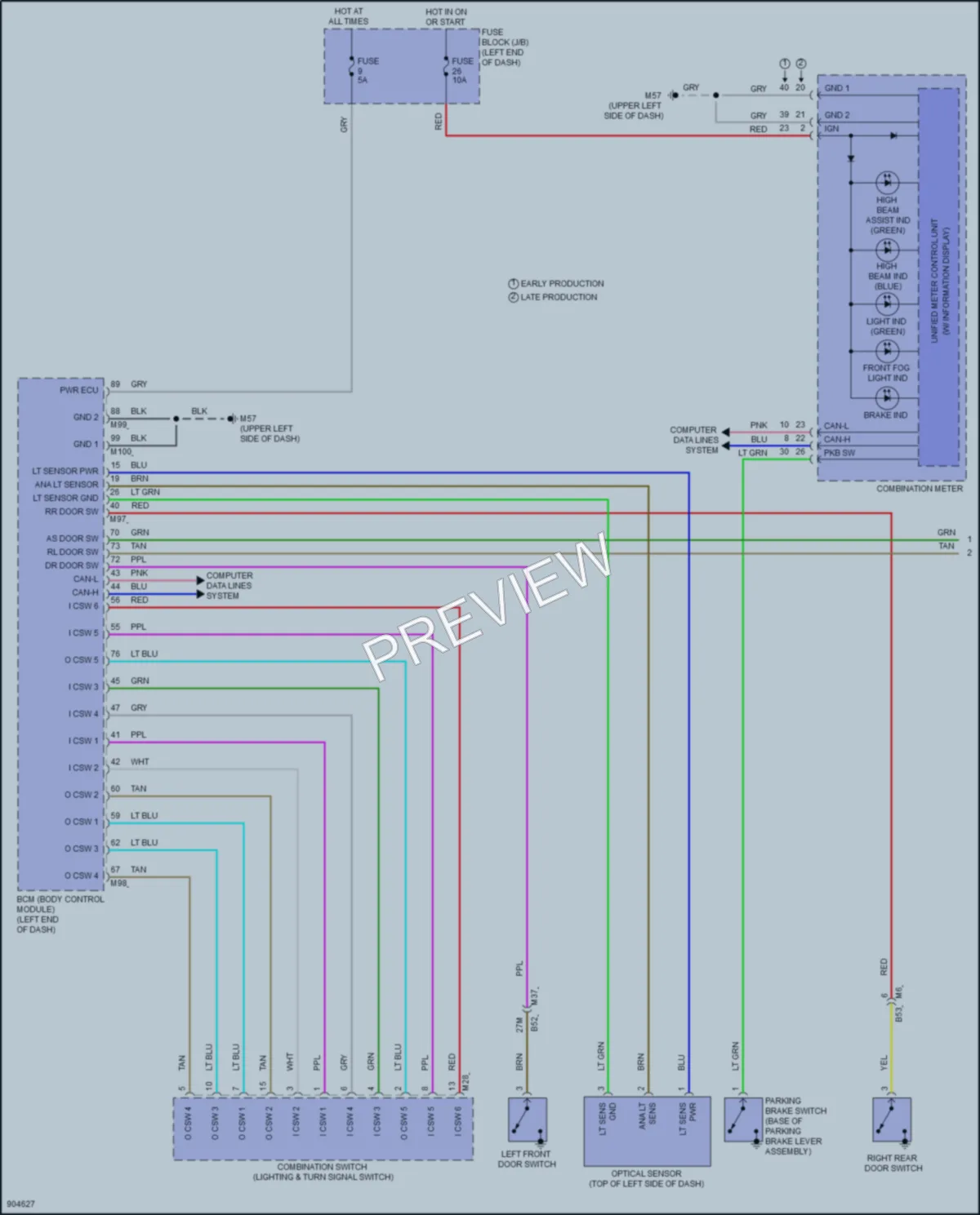 2025 Nissan Versa Headlights wiring diagram preview