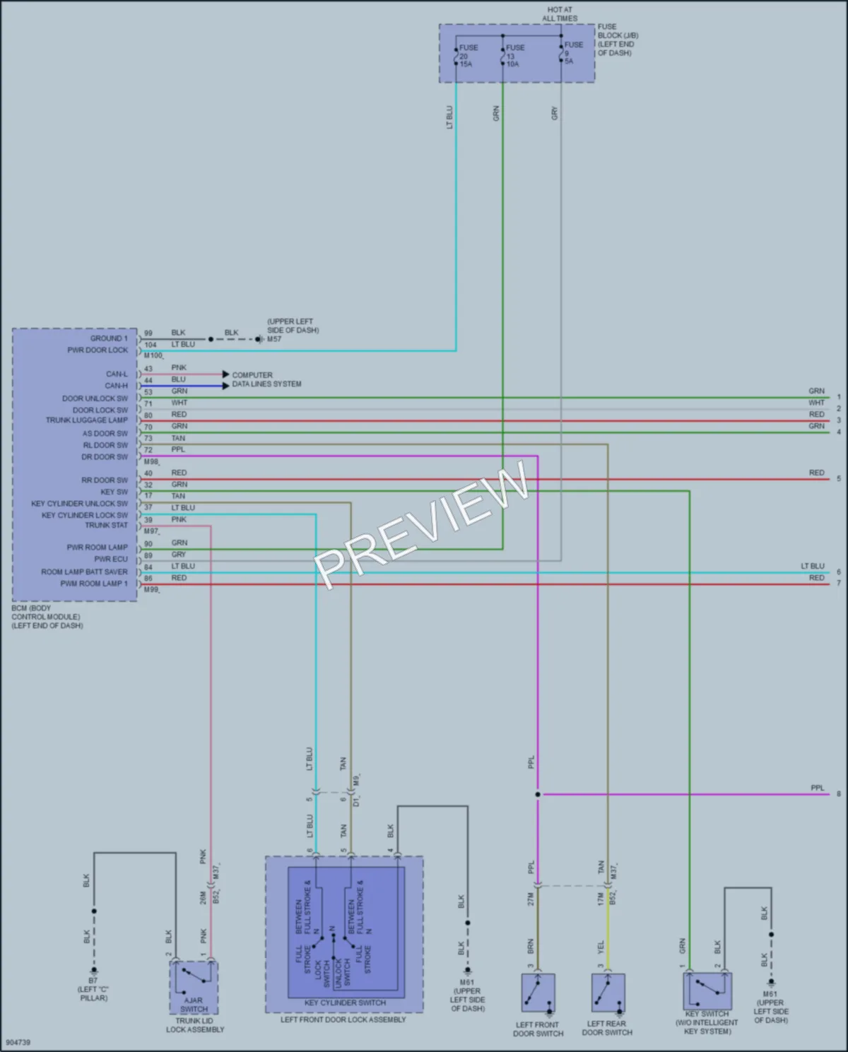 2025 Nissan Versa Interior Lights wiring diagram preview