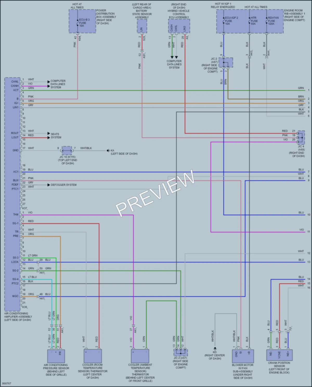 2025 Toyota 4Runner Air Conditioning Wiring Diagrams protected preview