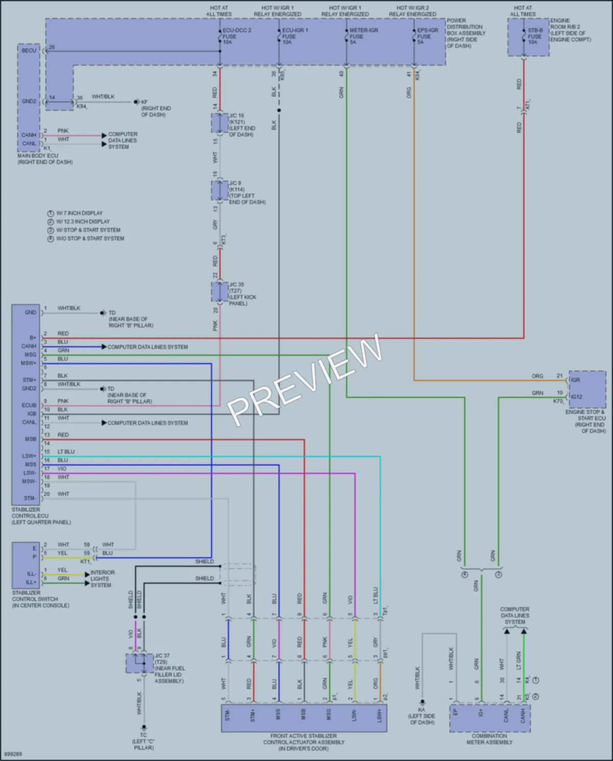 2025 Toyota 4Runner Electronic Suspension wiring diagram preview