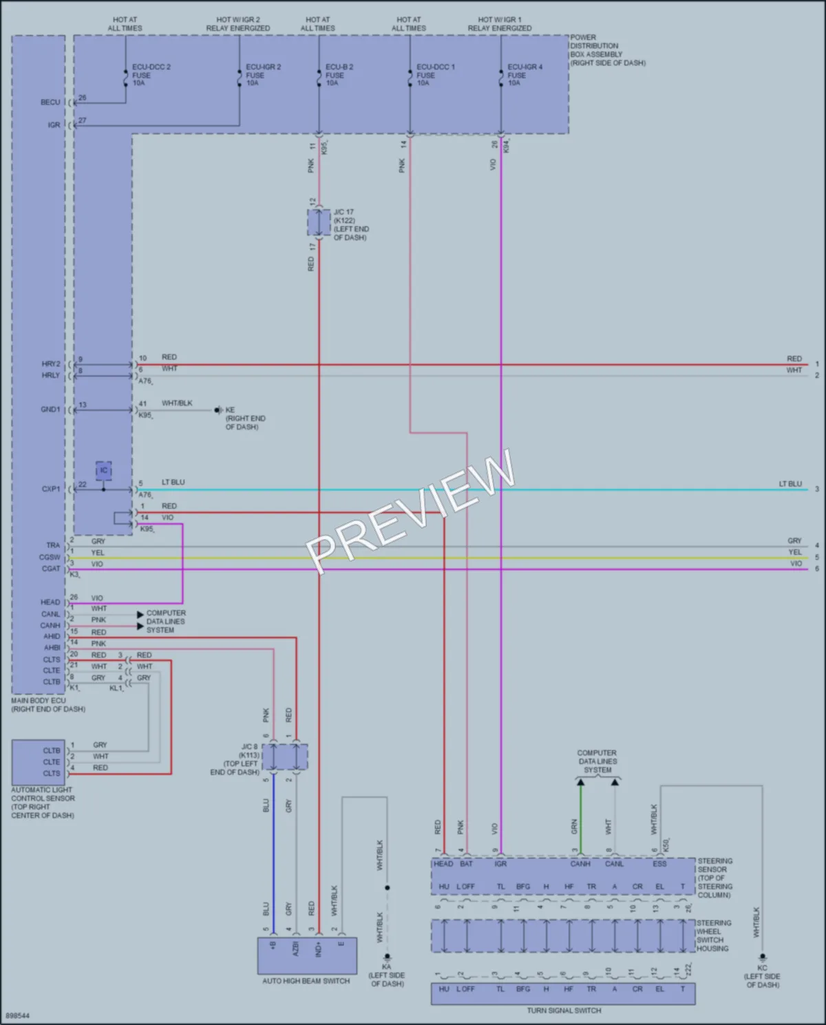2025 Toyota 4Runner Headlights wiring diagram preview