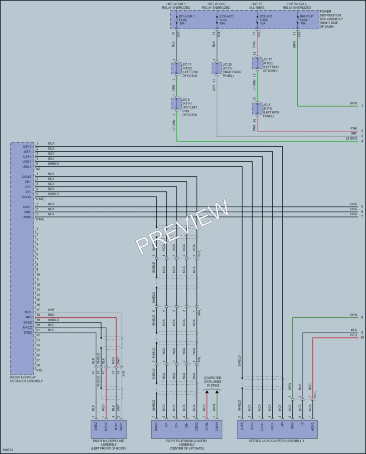2025 Toyota 4Runner Radio wiring diagram preview