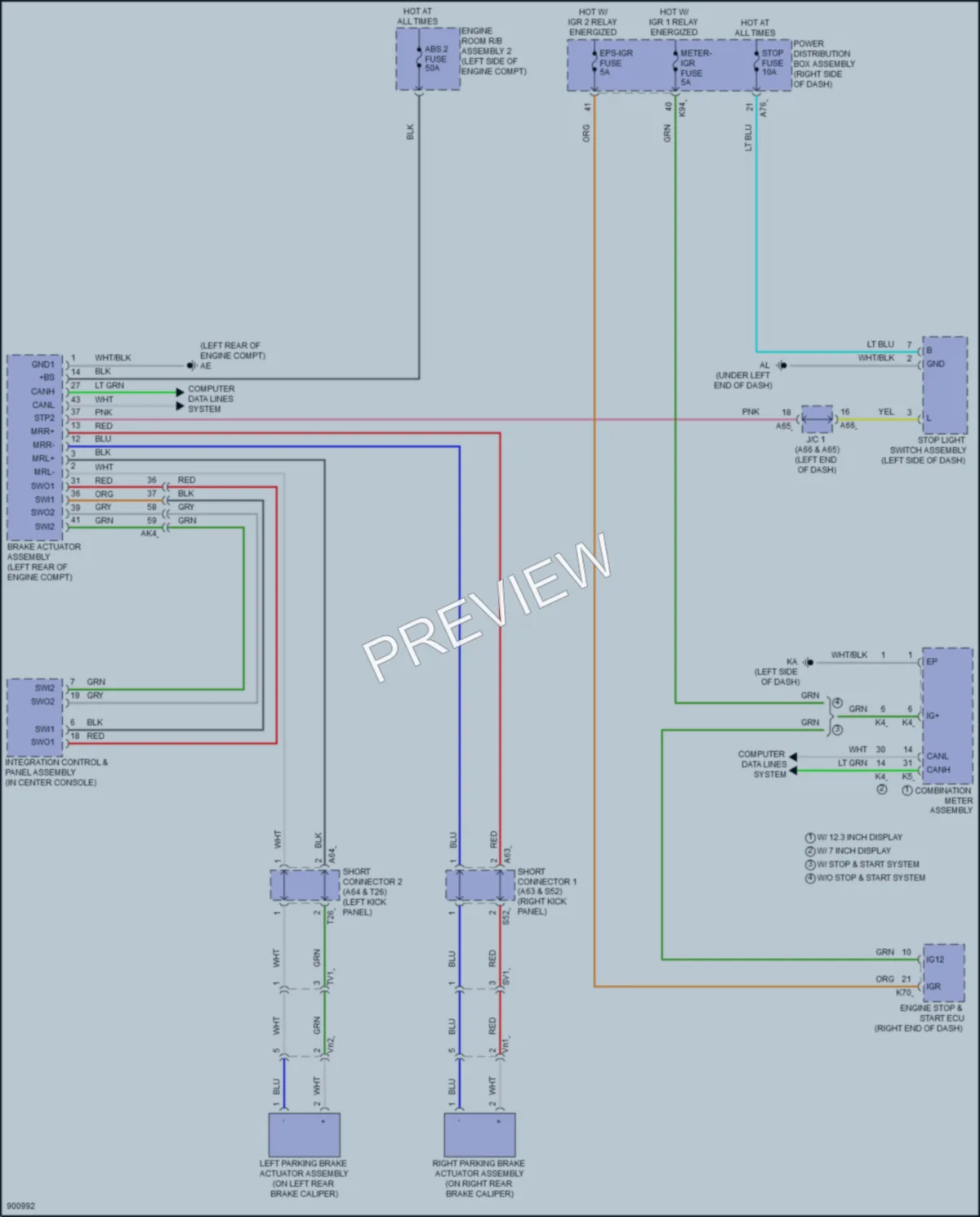 2025 Toyota 4Runner Shift Interlock wiring diagram preview