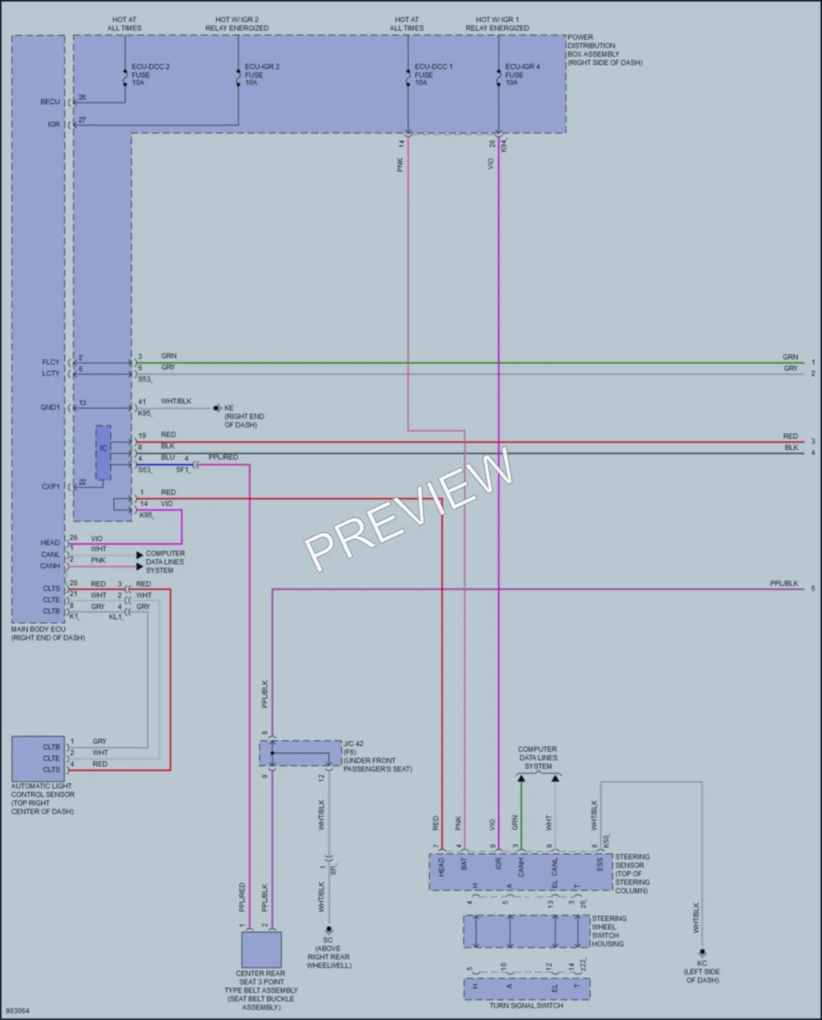 2025 Toyota 4Runner Warning Systems wiring diagram preview