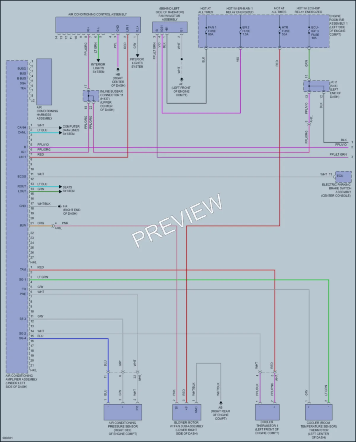 2025 Toyota CamryHybrid Air Conditioning wiring diagram preview