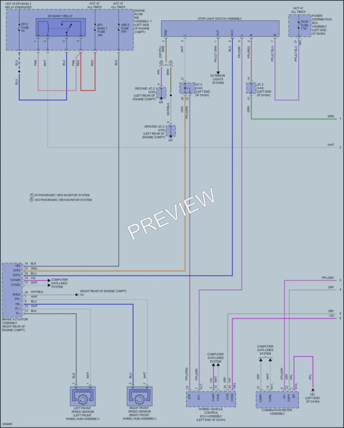 2025 Toyota CamryHybrid Cruise Control wiring diagram preview