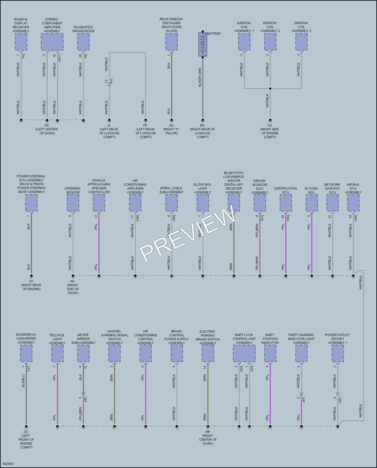 2025 Toyota CamryHybrid Ground Distribution wiring diagram preview