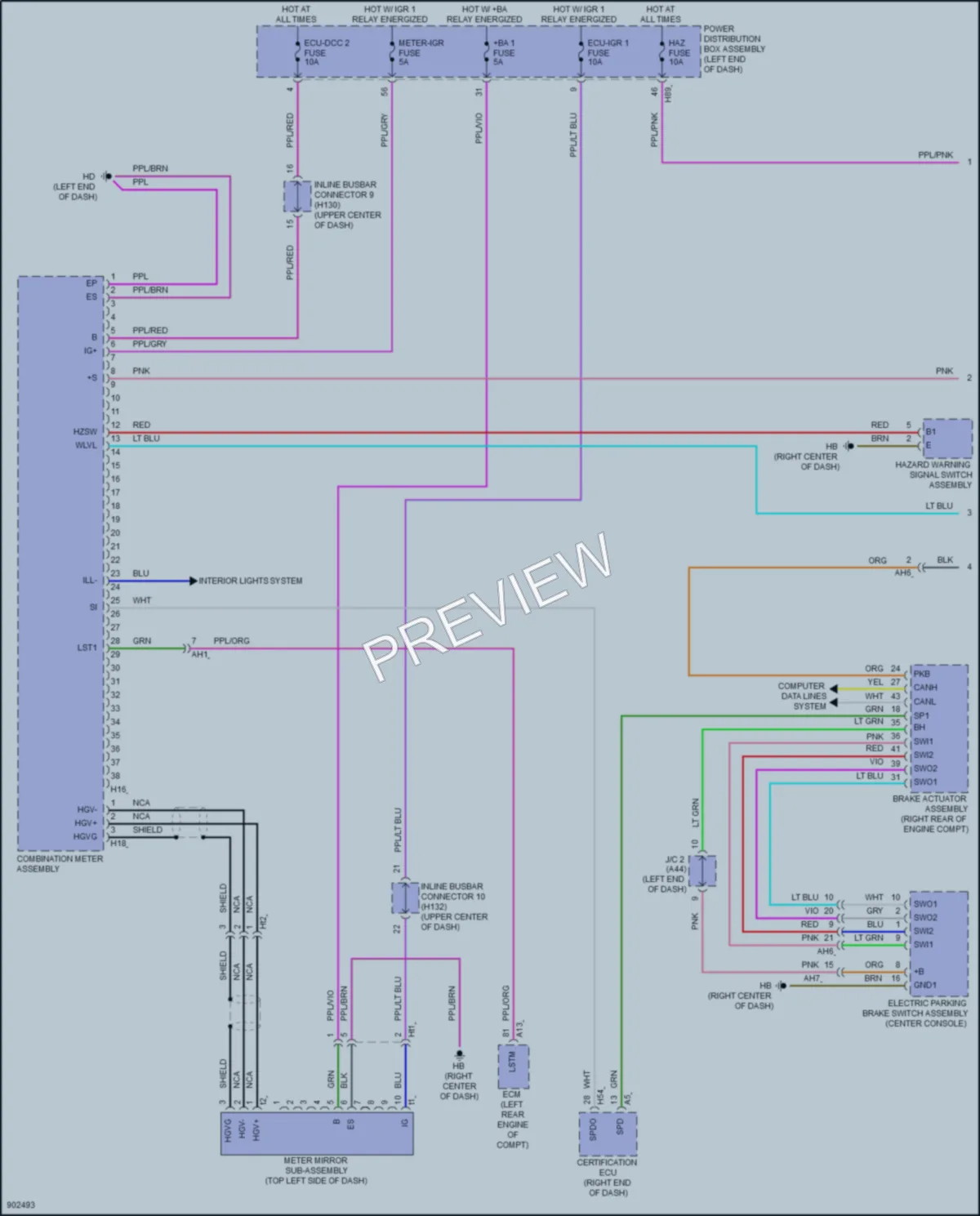 2025 Toyota CamryHybrid Instrument Cluster wiring diagram preview