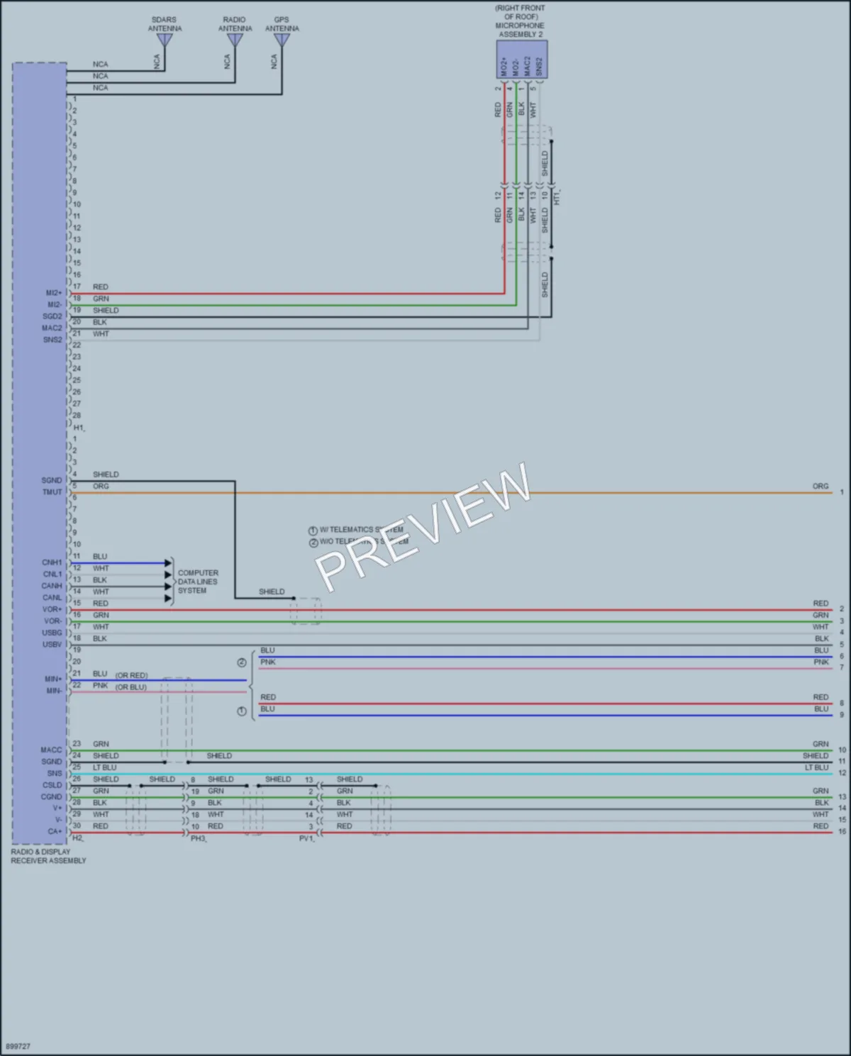 2025 Toyota CamryHybrid Radio wiring diagram preview
