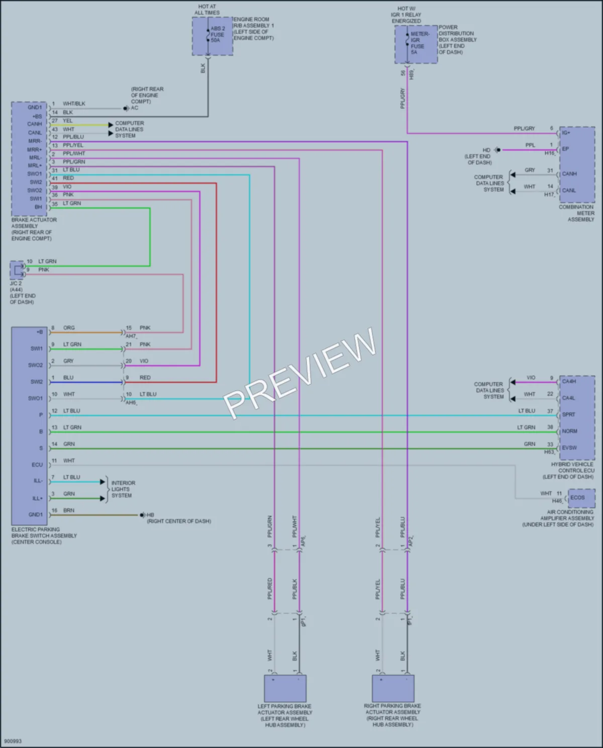 2025 Toyota CamryHybrid Shift Interlock wiring diagram preview
