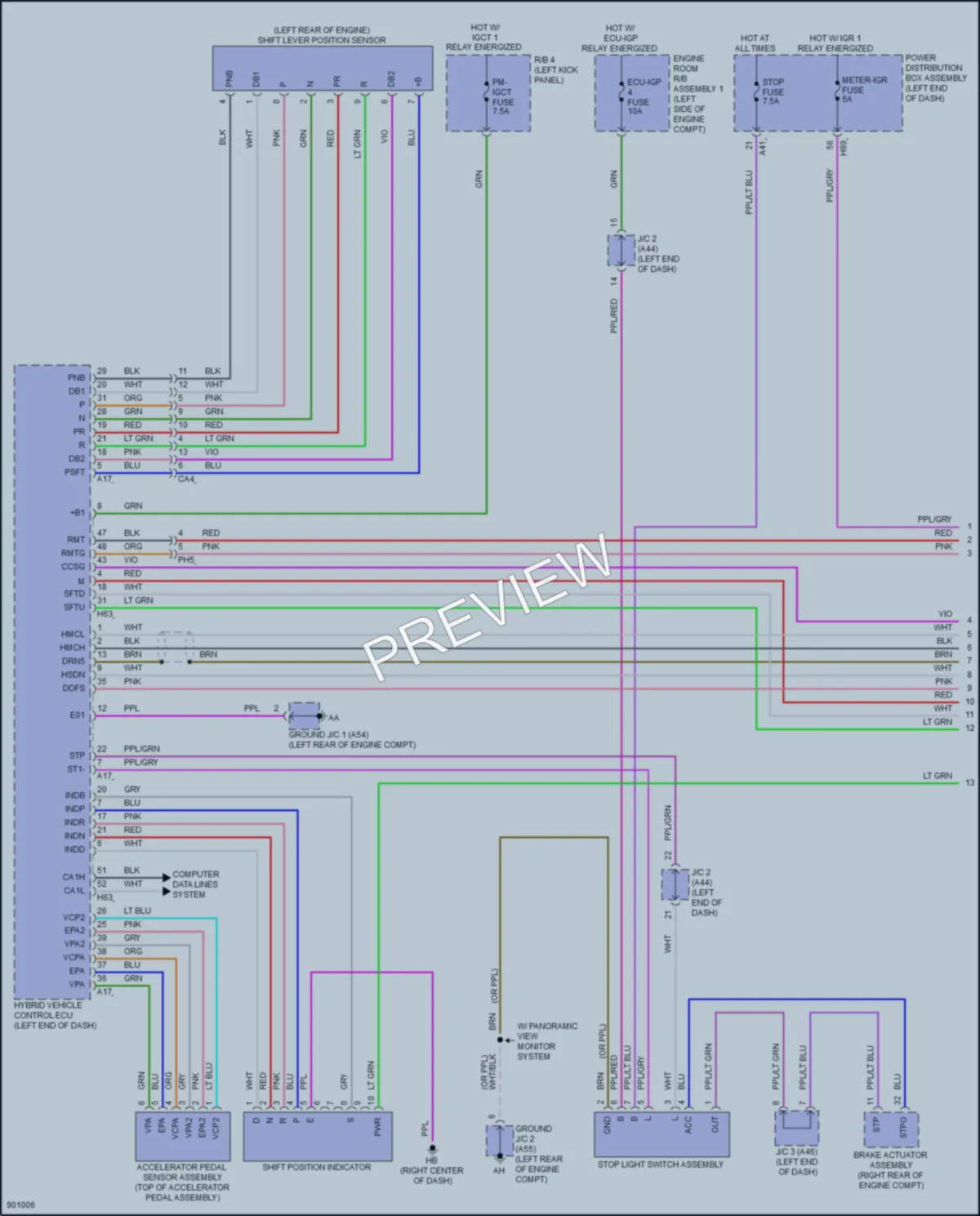 2025 Toyota CamryHybrid Transmission wiring diagram preview