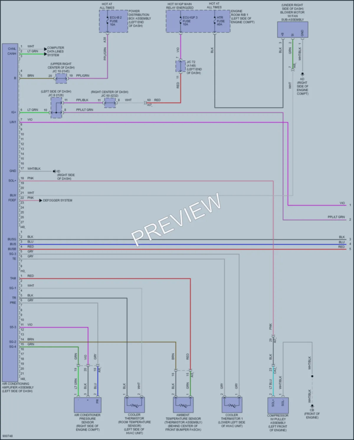 2025 Toyota Corolla Air Conditioning wiring diagram preview