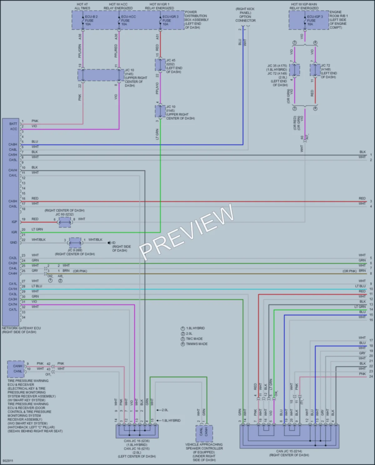 2025 Toyota Corolla Computer Data Lines wiring diagram preview