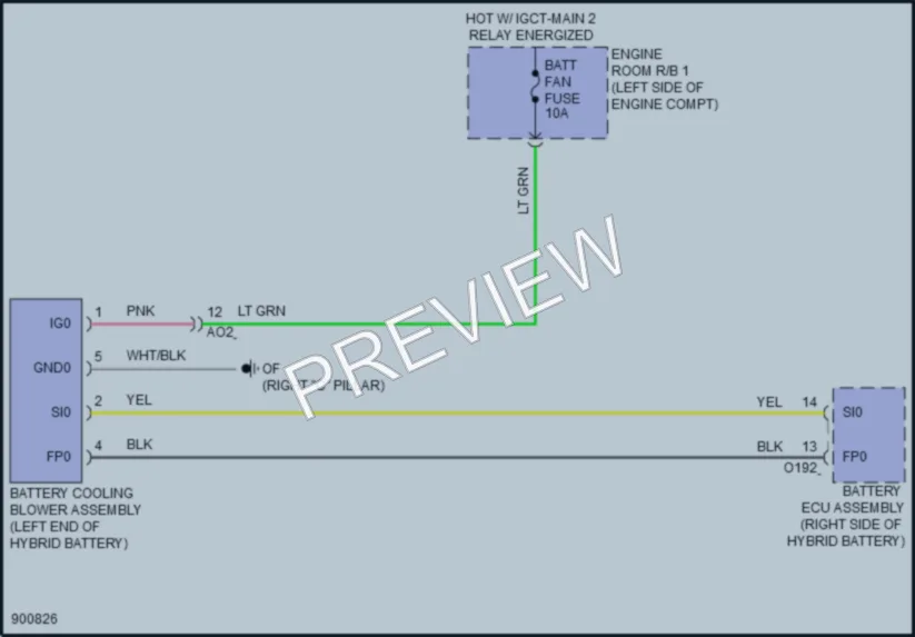 2025 Toyota Corolla Cooling Fan wiring diagram preview