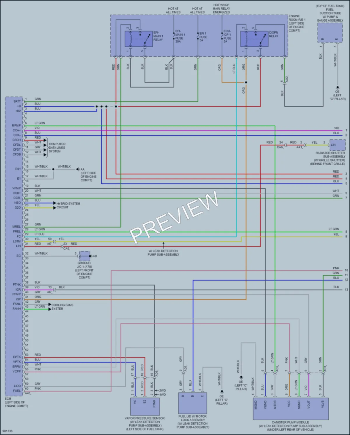 2025 Toyota Corolla Engine Performance Wiring Diagrams protected preview