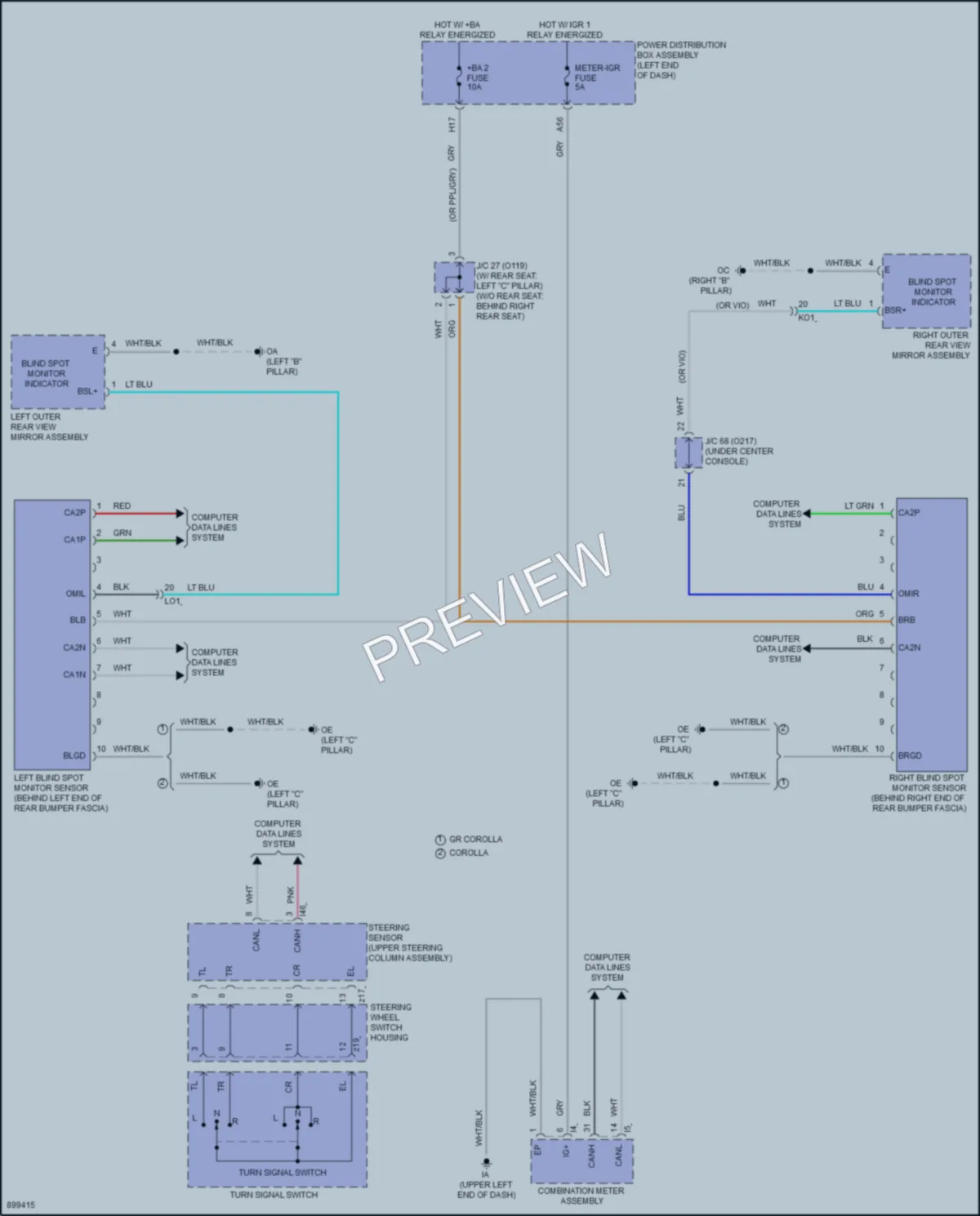 2025 Toyota Corolla Navigation wiring diagram preview