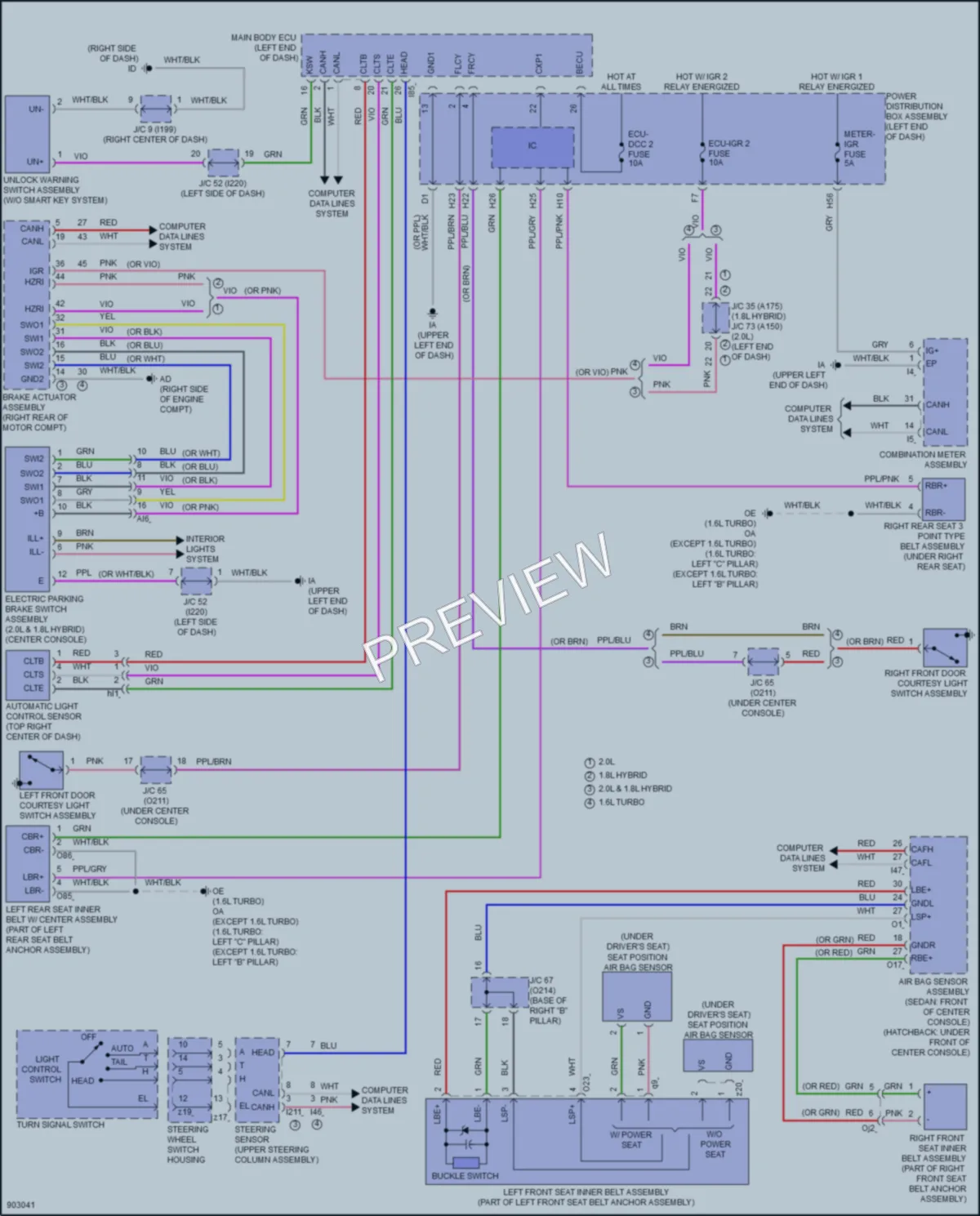2025 Toyota Corolla Warning Systems wiring diagram preview