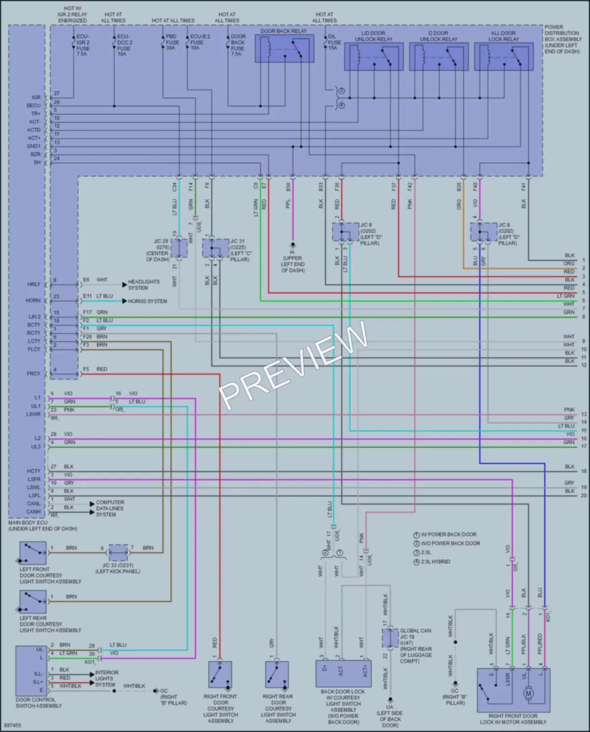 2025 Toyota CorollaCross Anti Theft wiring diagram preview