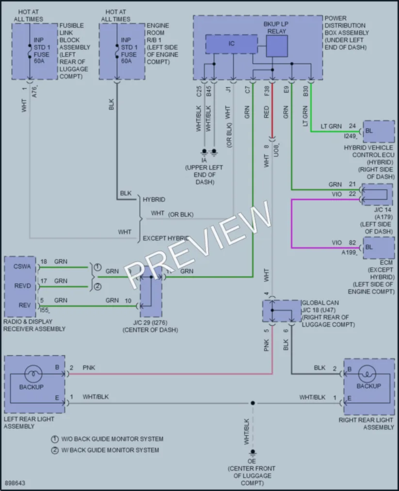 2025 Toyota CorollaCross Exterior Lights wiring diagram preview