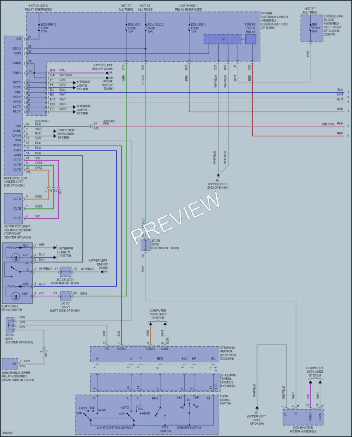 2025 Toyota CorollaCross Headlights wiring diagram preview