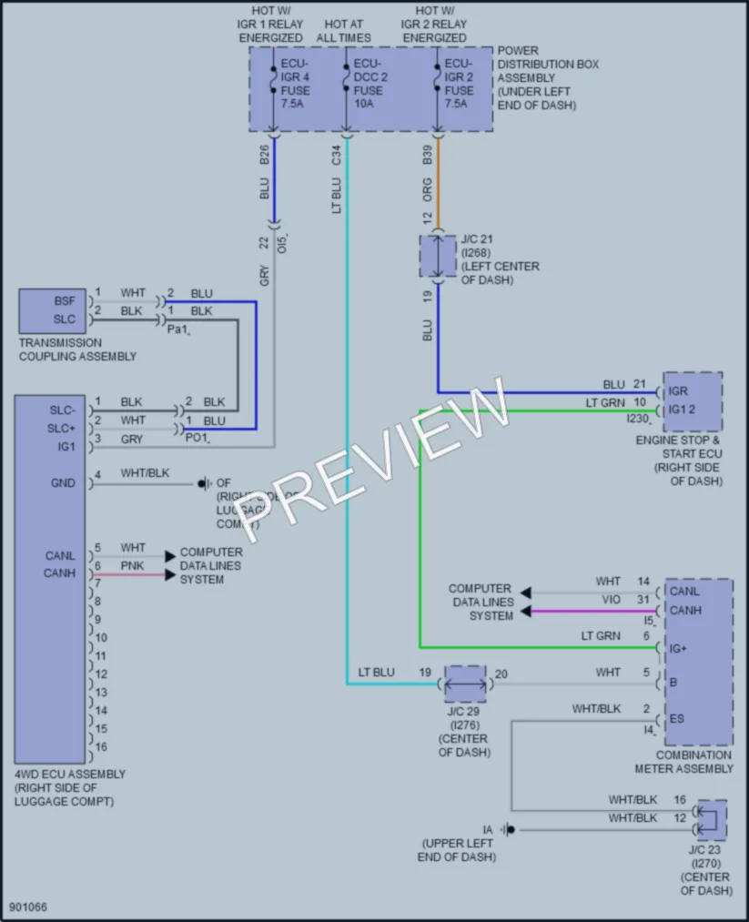 2025 Toyota CorollaCross Transmission wiring diagram preview