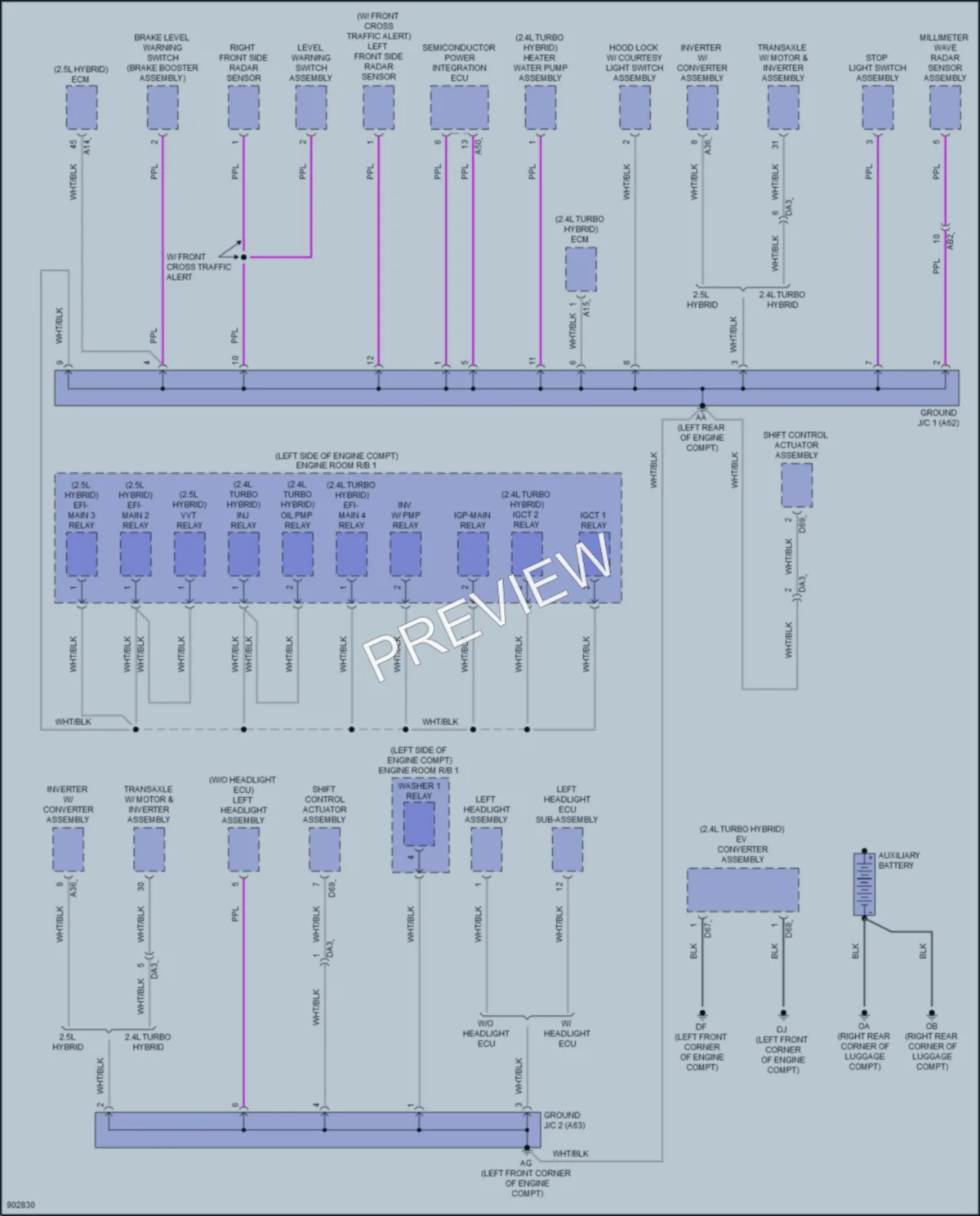2025 Toyota CrownHybrid Ground Distribution wiring diagram preview