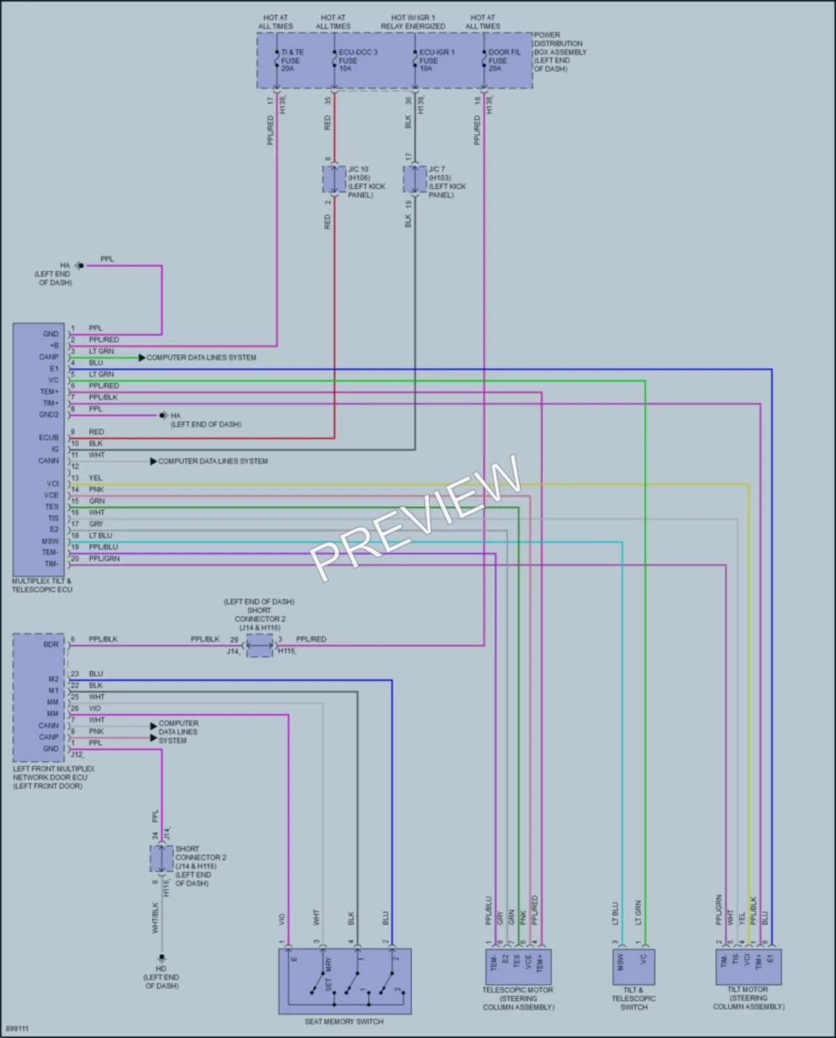 2025 Toyota CrownHybrid Memory Systems wiring diagram preview