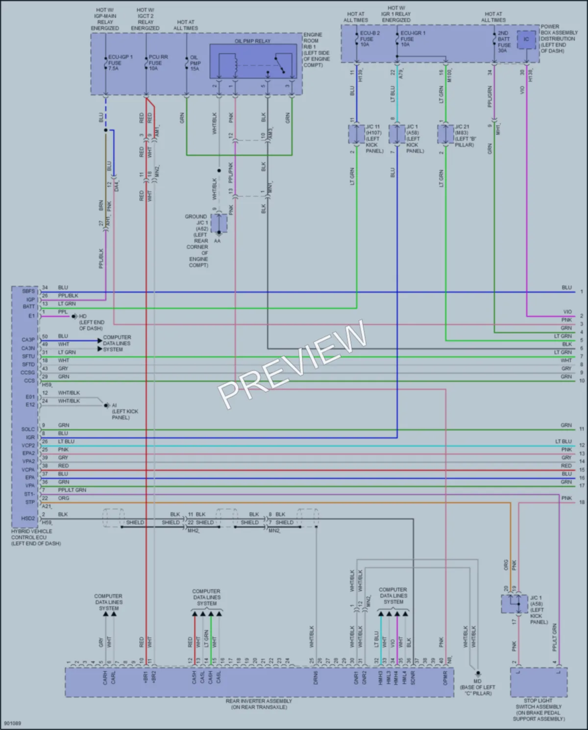 2025 Toyota CrownHybrid Transmission wiring diagram preview