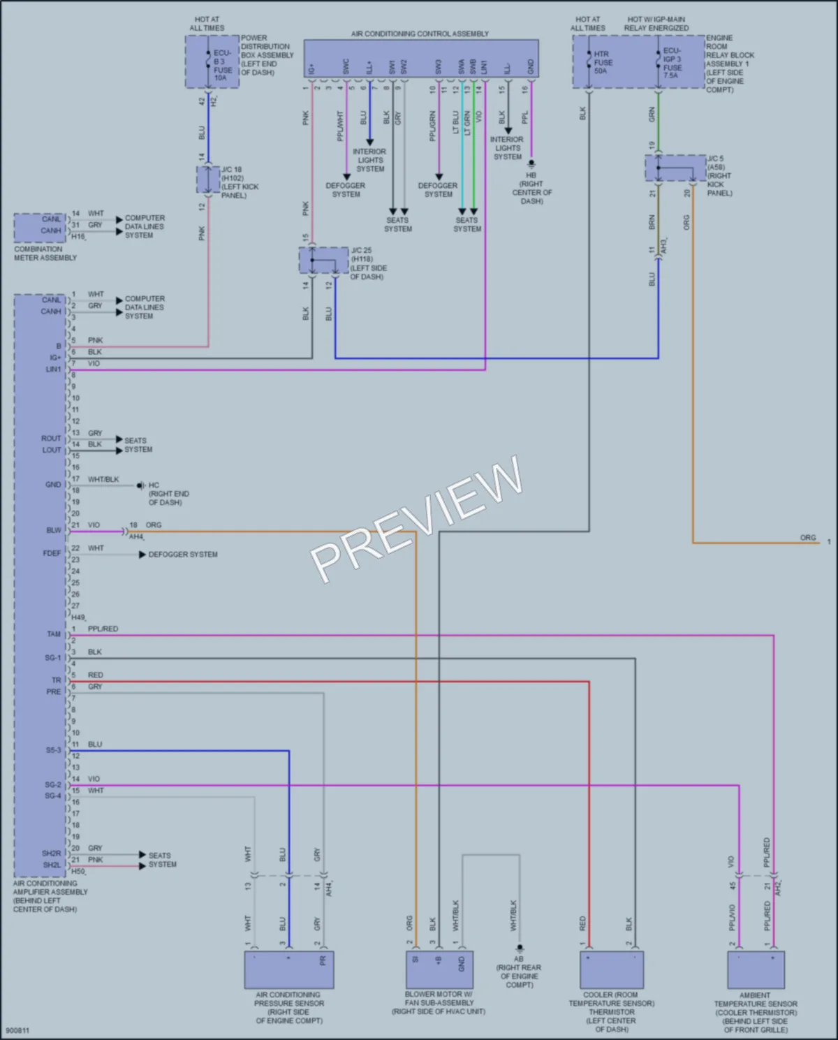 2025 Toyota CrownSignia Air Conditioning wiring diagram preview