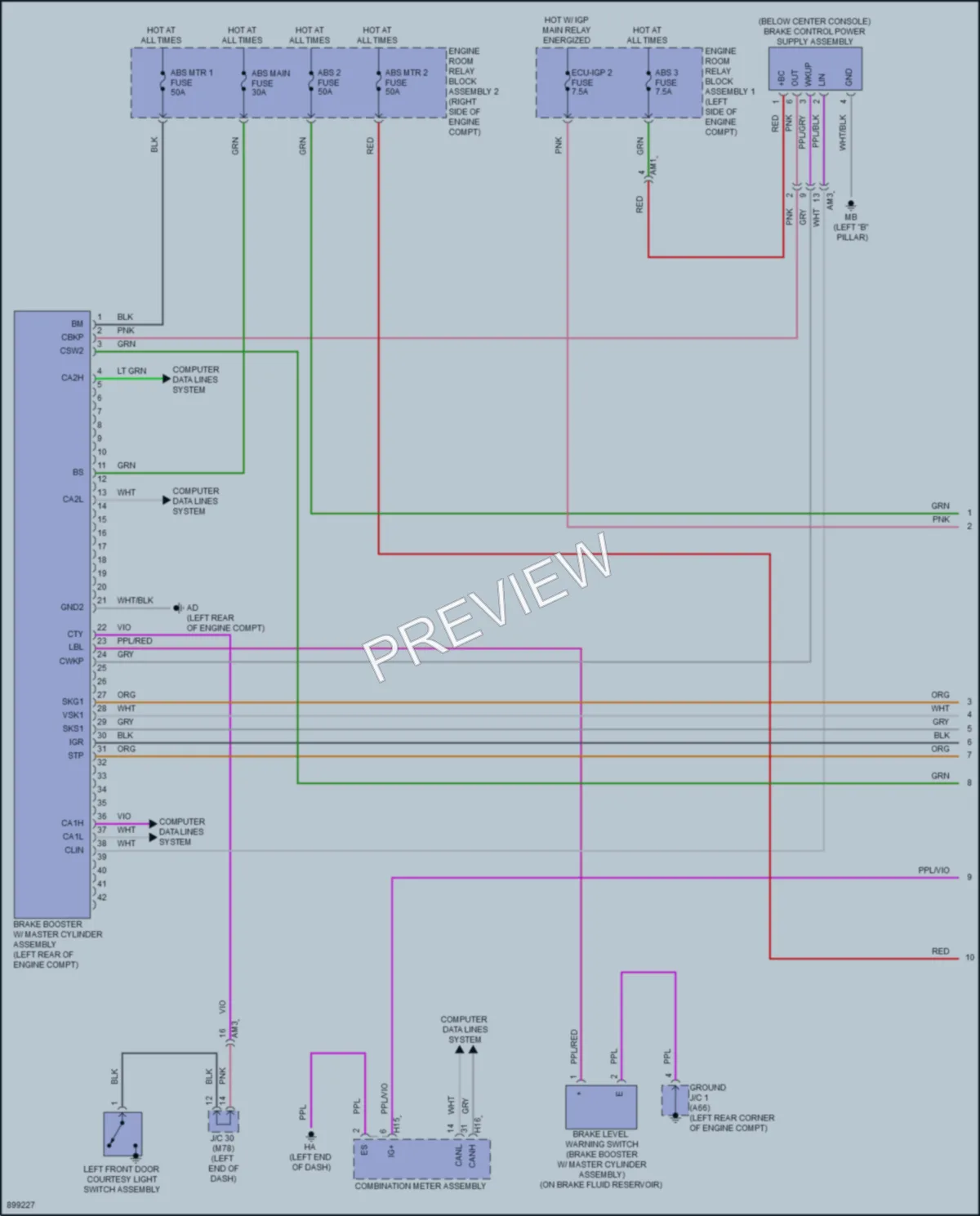 2025 Toyota CrownSignia Anti Lock Brakes wiring diagram preview