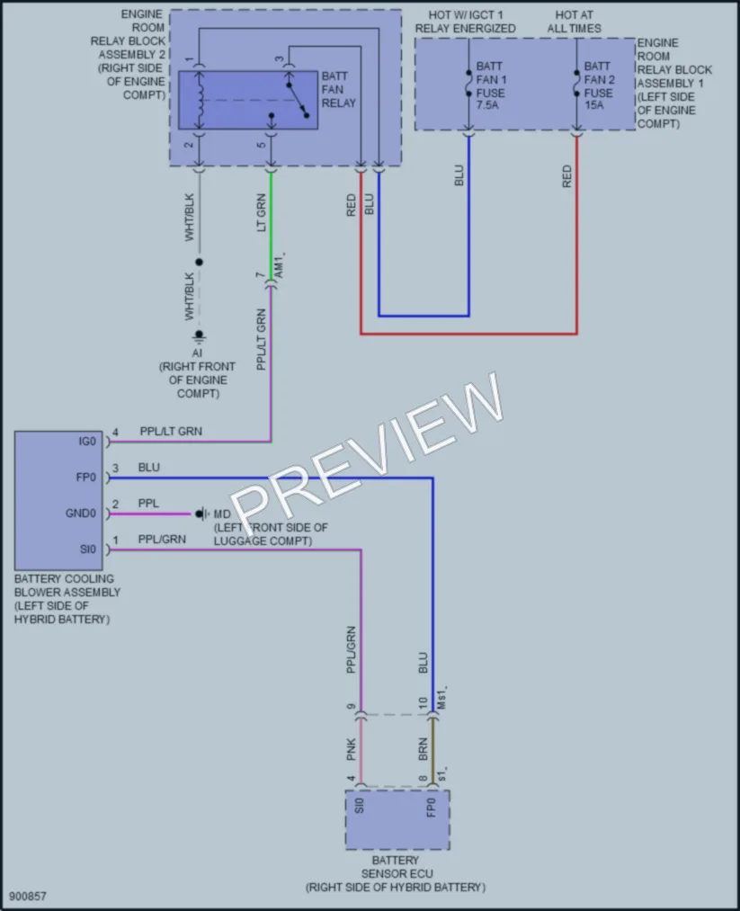 2025 Toyota CrownSignia Cooling Fan wiring diagram preview