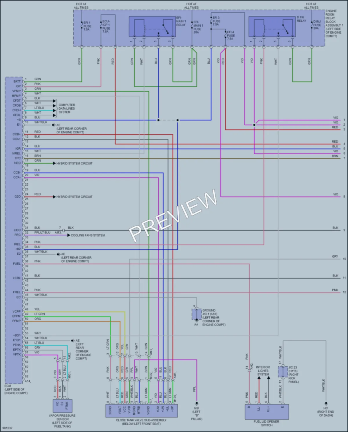 2025 Toyota CrownSignia Engine Performance wiring diagram preview