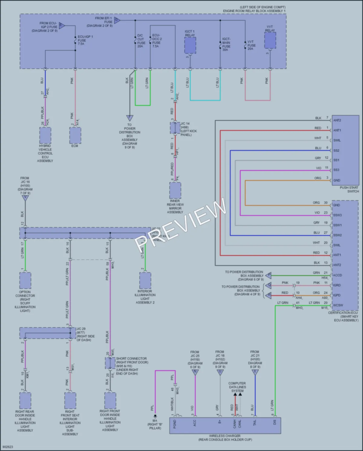 2025 Toyota CrownSignia Power Distribution wiring diagram preview