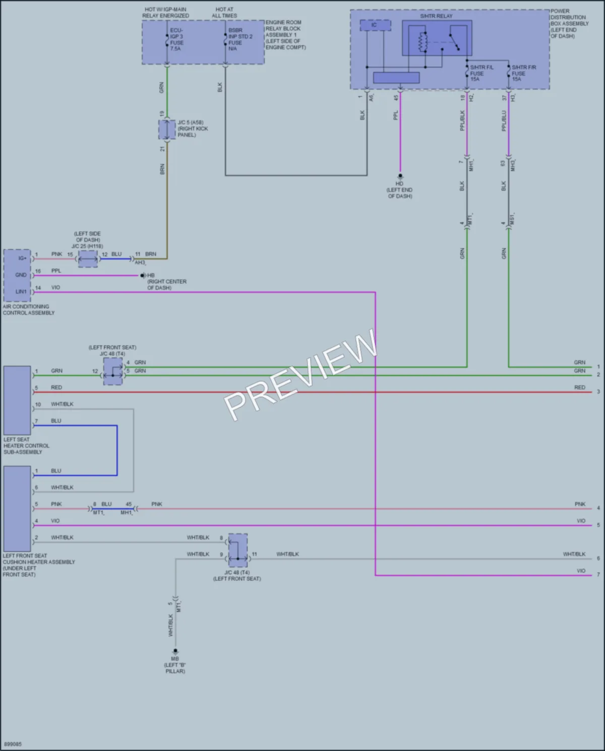 2025 Toyota CrownSignia Power Seats wiring diagram preview
