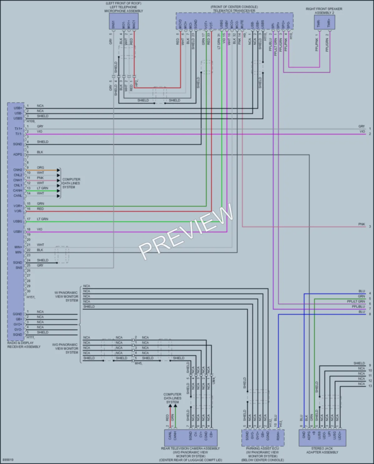 2025 Toyota CrownSignia Radio wiring diagram preview