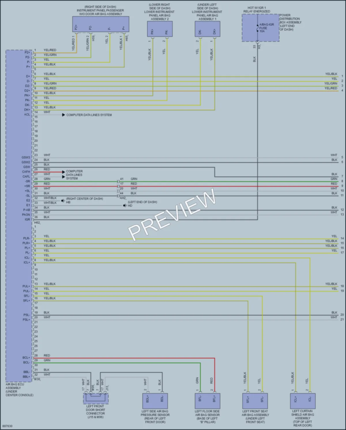 2025 Toyota CrownSignia Supplemental Restraints wiring diagram preview