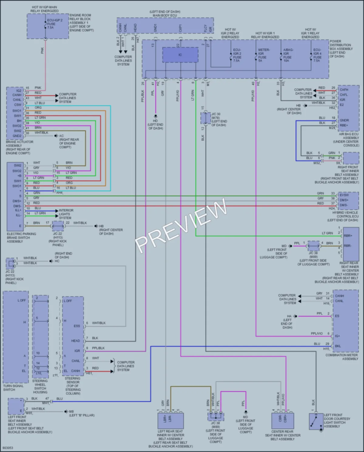 2025 Toyota CrownSignia Warning Systems wiring diagram preview