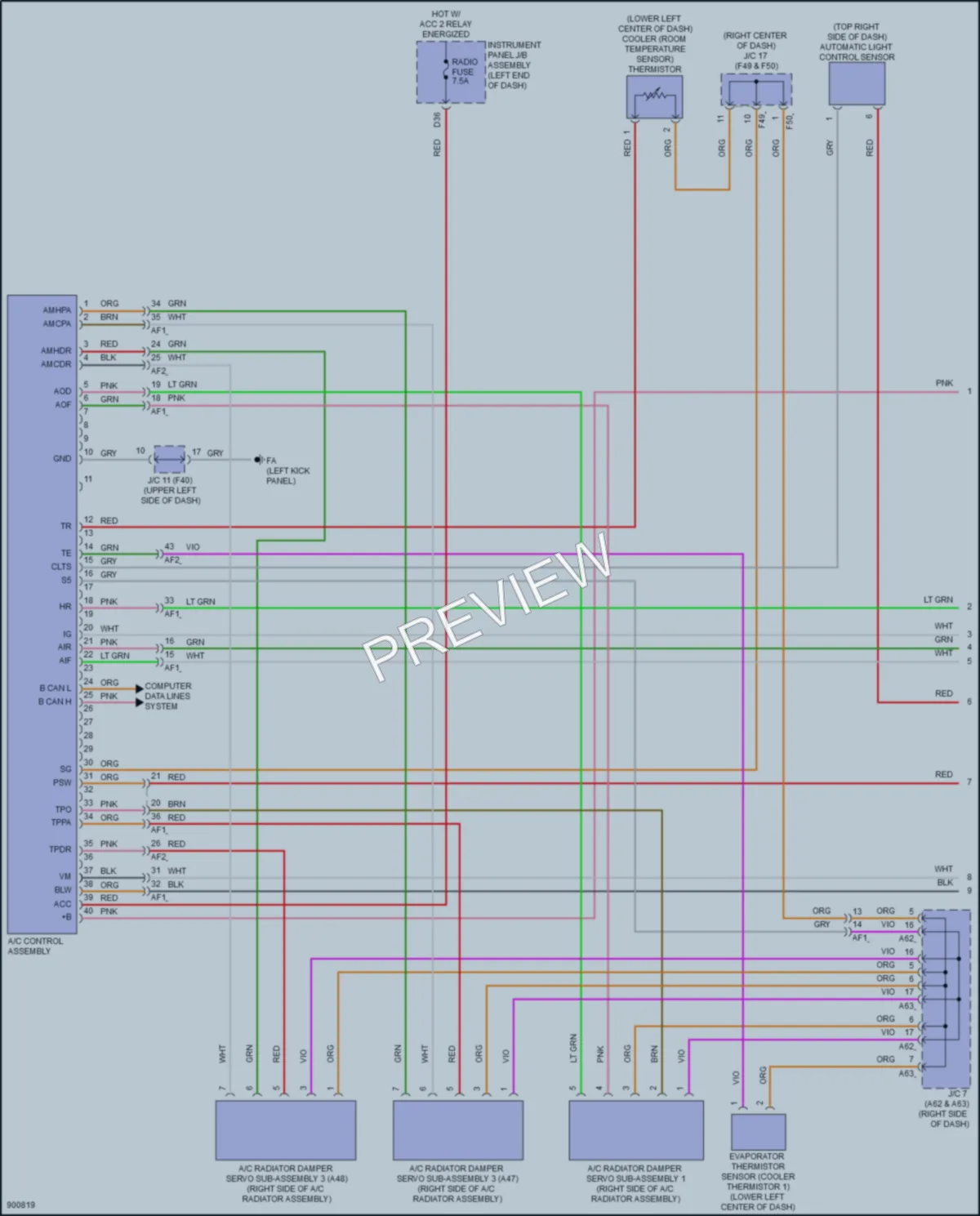 2025 Toyota GR86 Air Conditioning wiring diagram preview