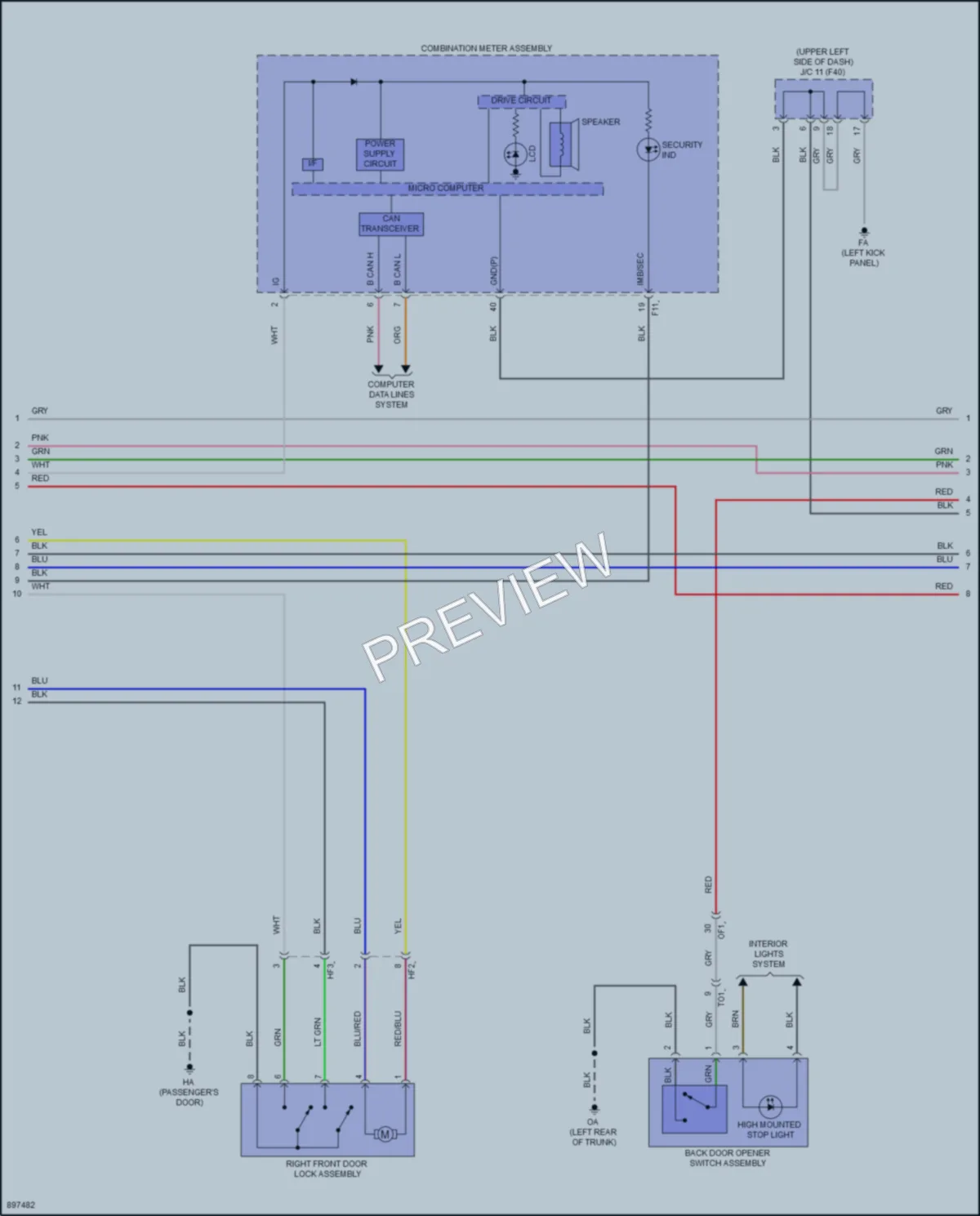 2025 Toyota GR86 Anti Theft wiring diagram preview