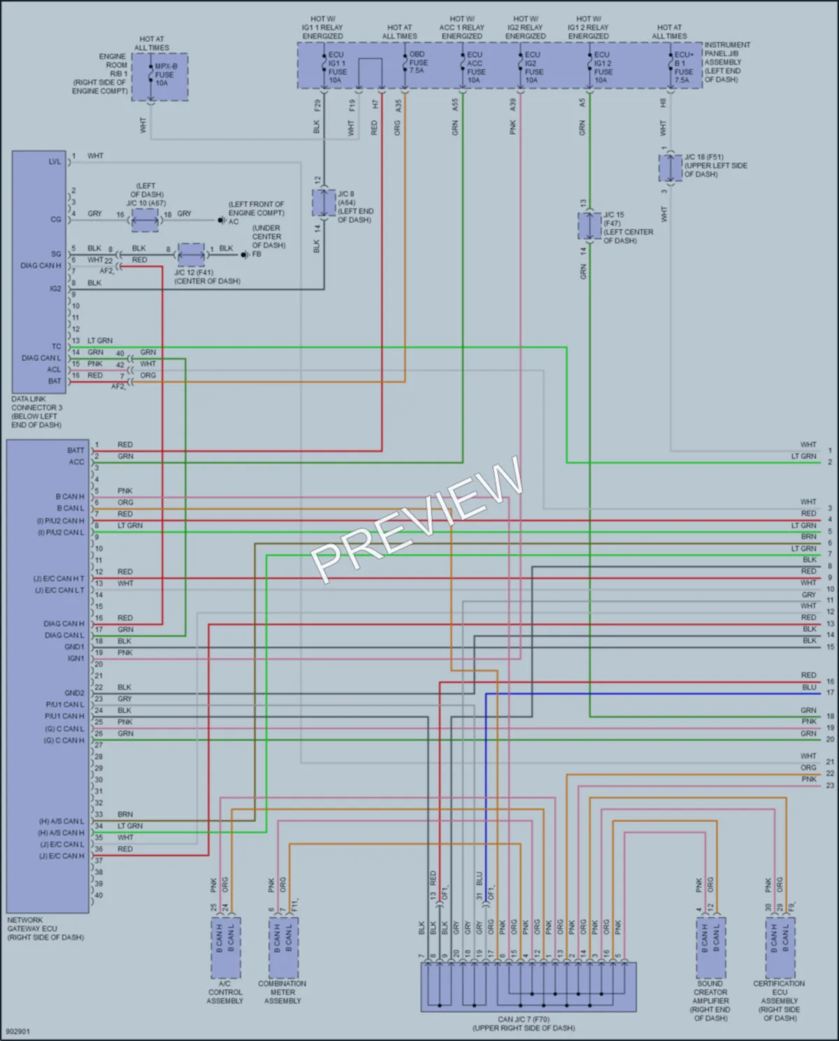 2025 Toyota GR86 Computer Data Lines wiring diagram preview