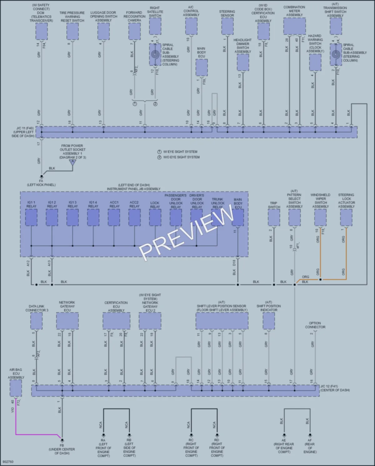 2025 Toyota GR86 Ground Distribution wiring diagram preview